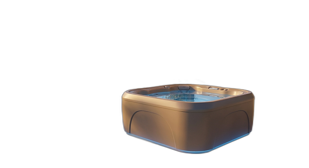 The Cove Compact Hot Tub Suite — studio photograph on white background
