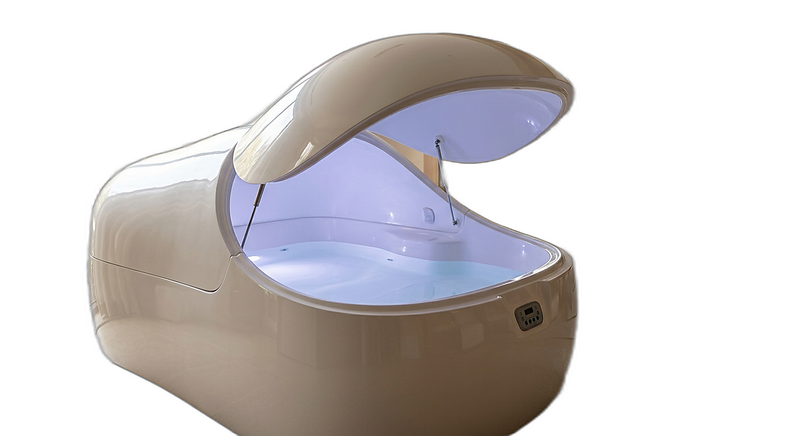 The Deep Float Tank Sensory Suite — studio photograph on white background