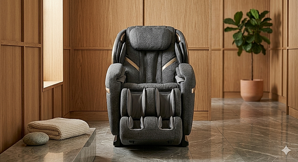 The Restore zero-gravity recliner pictured in a spa environment, built for the daily circulation-boosting sessions that make recovery part of everyday life