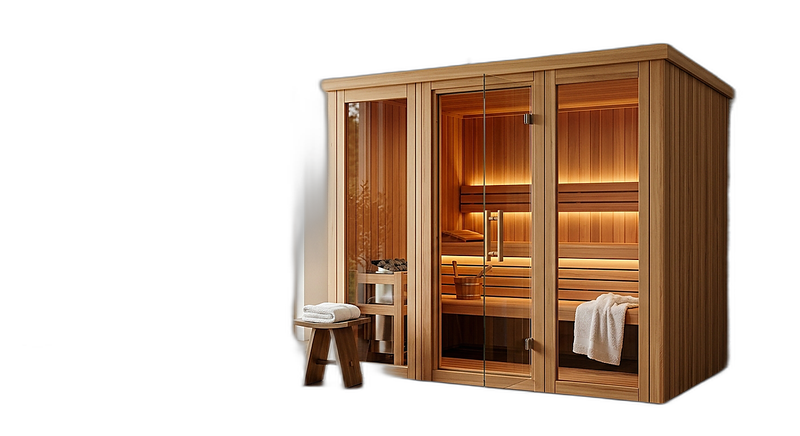 The Sanctuary Traditional Finnish Sauna — studio photograph on white background