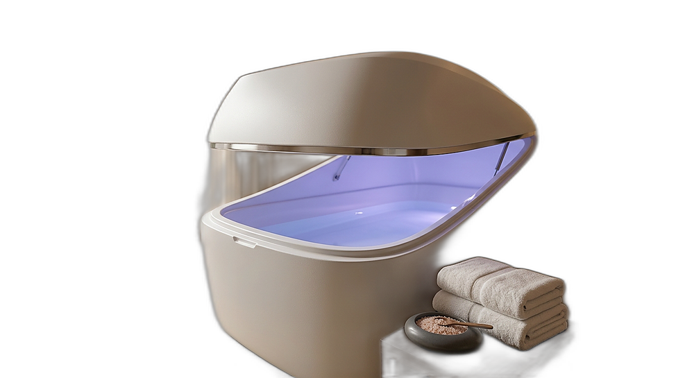 The Solitude Compact Float Pod — studio photograph on white background